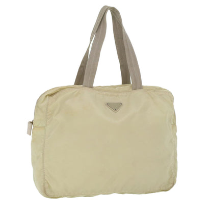 Prada Hand Bag Nylon Beige  36234