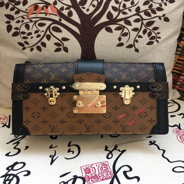 LV Trunk Clutch Monogram Reverse Canvas