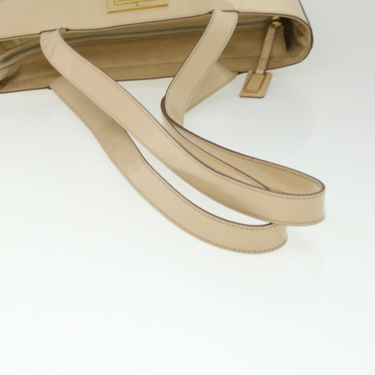 Celine Shoulder Bag Enamel nylon Beige  36352