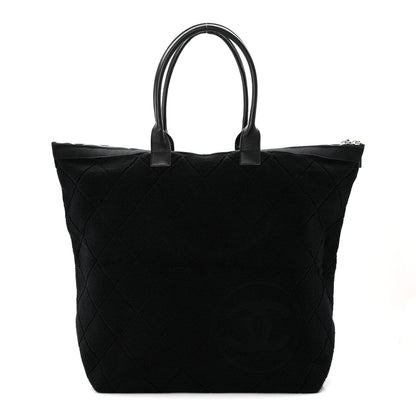 Terry Cotton CC Beach Tote  Black
