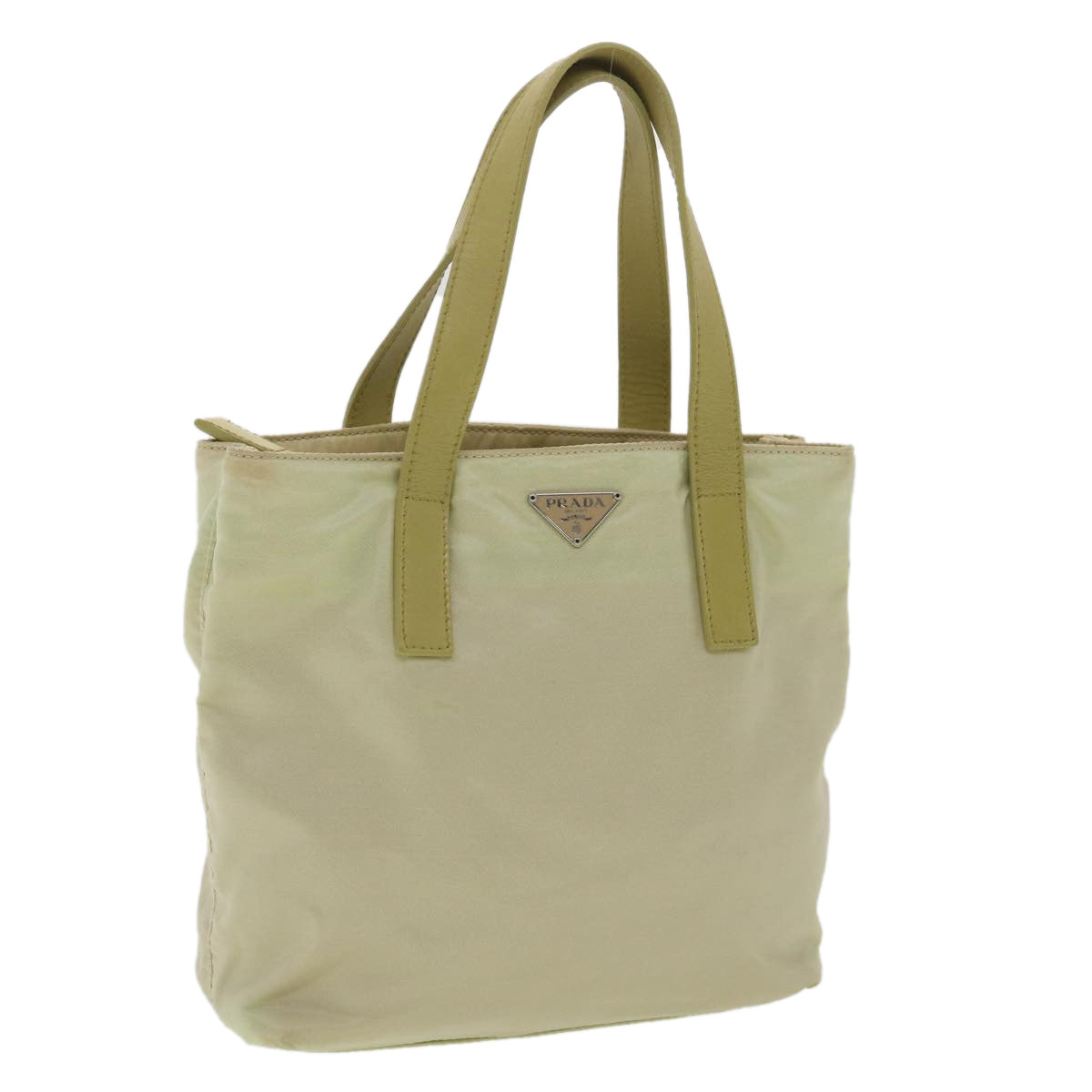 Prada Hand Bag Nylon Khaki  36416