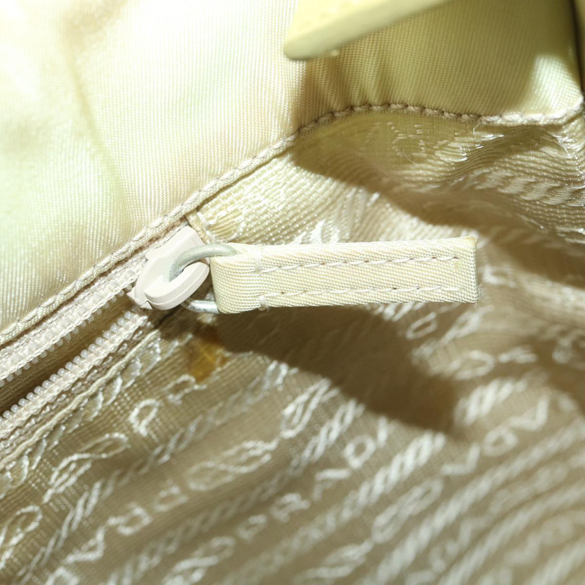 Prada Hand Bag Nylon Khaki  36416