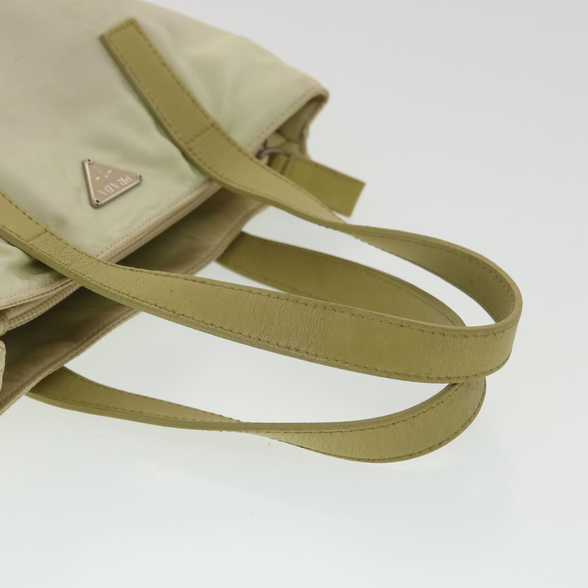 Prada Hand Bag Nylon Khaki  36416