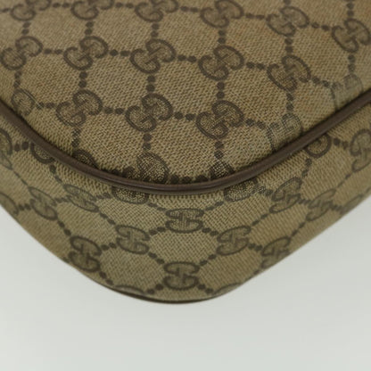 GUCCI Web Sherry Line GG Canvas Clutch Bag PVC Leather Beige Green 89  36428