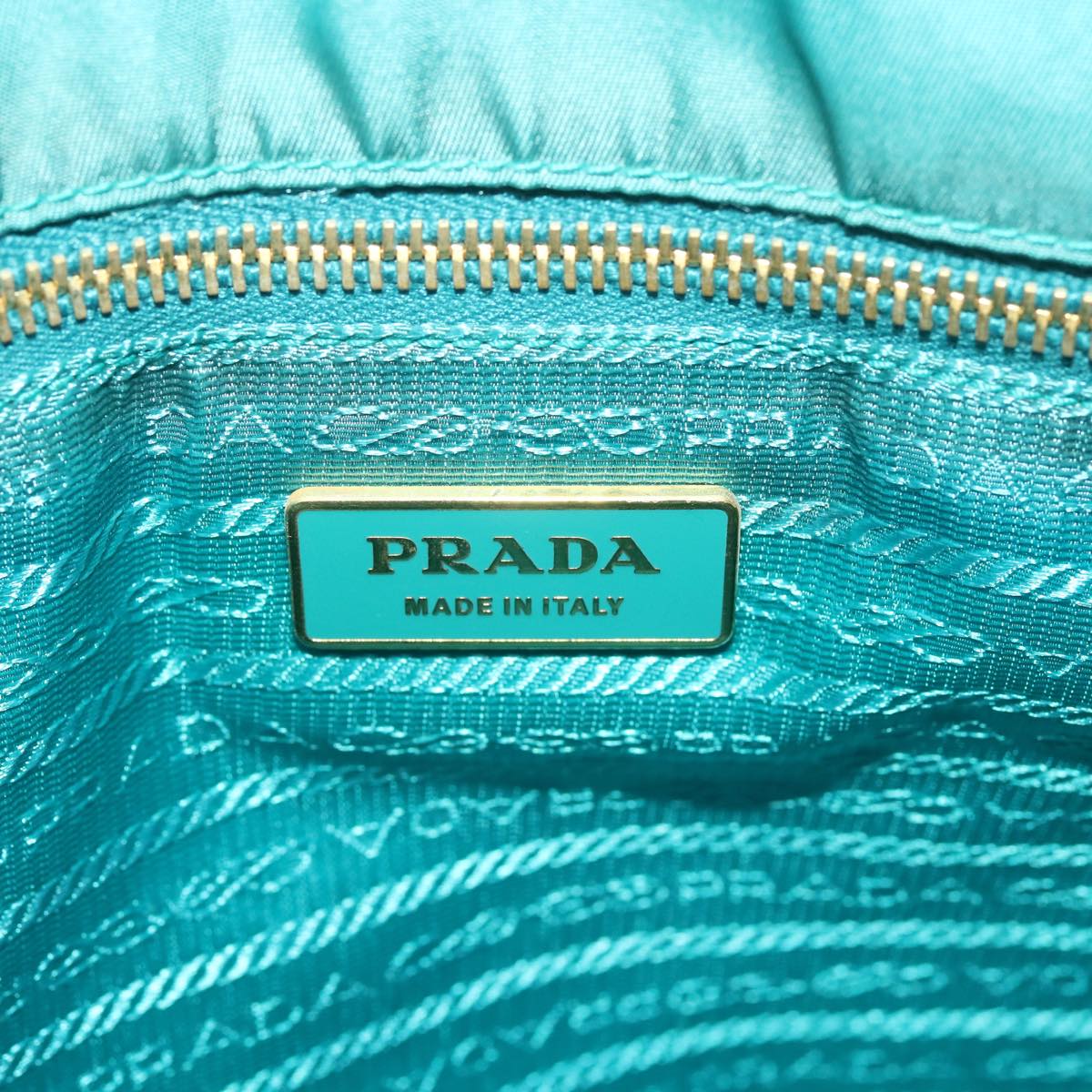 Prada Shoulder Bag Nylon Light Blue  36530