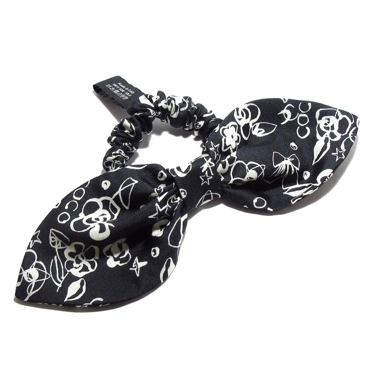 Chanel bow silk hair accessory