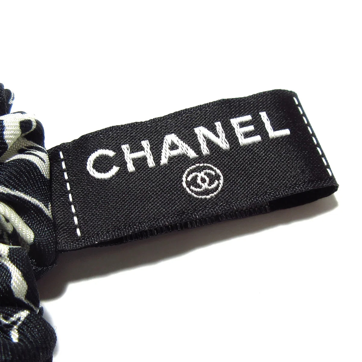 Chanel bow silk hair accessory