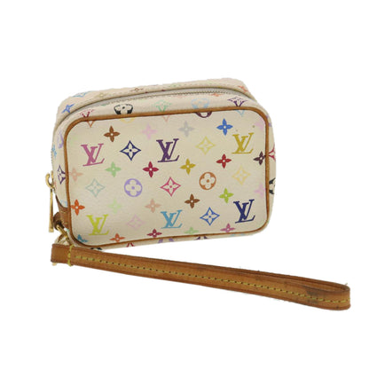 LOUIS VUITTON Monogram Multicolor Trousse Wapity Pouch White M58033 Auth 36551