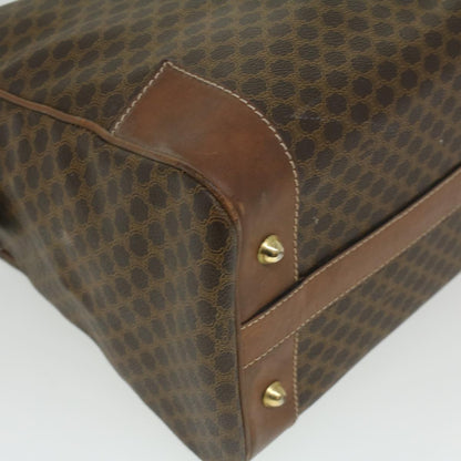 Celine Macadam Canvas Boston Bag PVC Leather Brown  36617