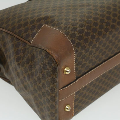Celine Macadam Canvas Boston Bag PVC Leather Brown  36617