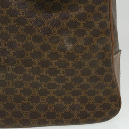 Celine Macadam Canvas Boston Bag PVC Leather Brown  36617