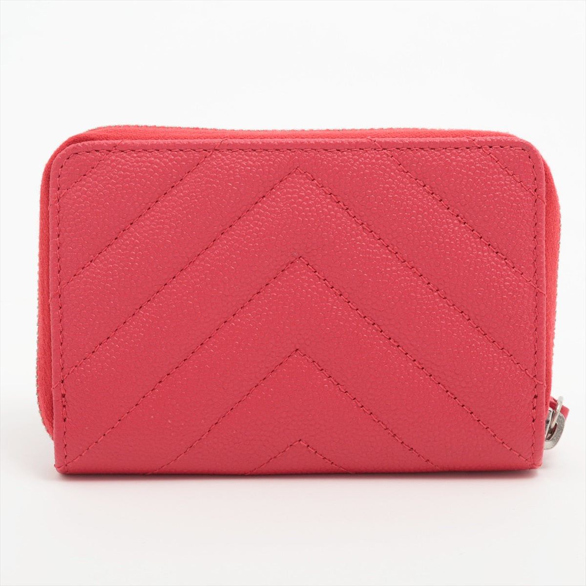 Chanel Matrasse Caviar S Cardcase Pink Silver Gold  25th
