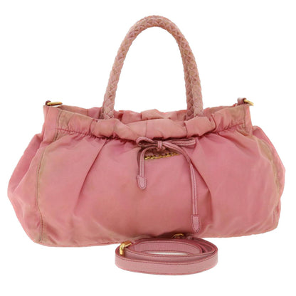 Prada Hand Bag Nylon 2way Pink  36630