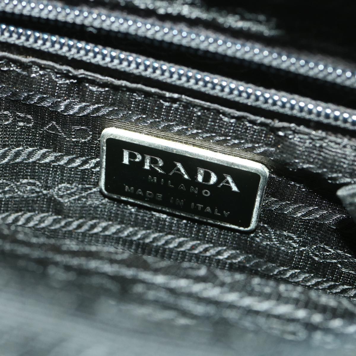 Prada Hand Bag Nylon Green  36639