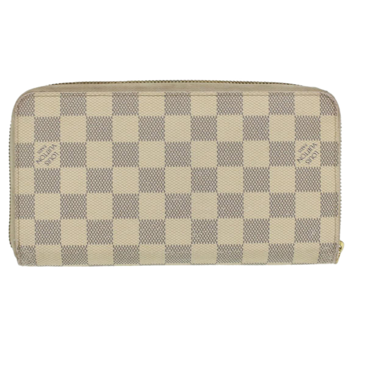 LOUIS VUITTON Damier Azur Zippy Organizer Long Wallet N60012 LV Auth 36803