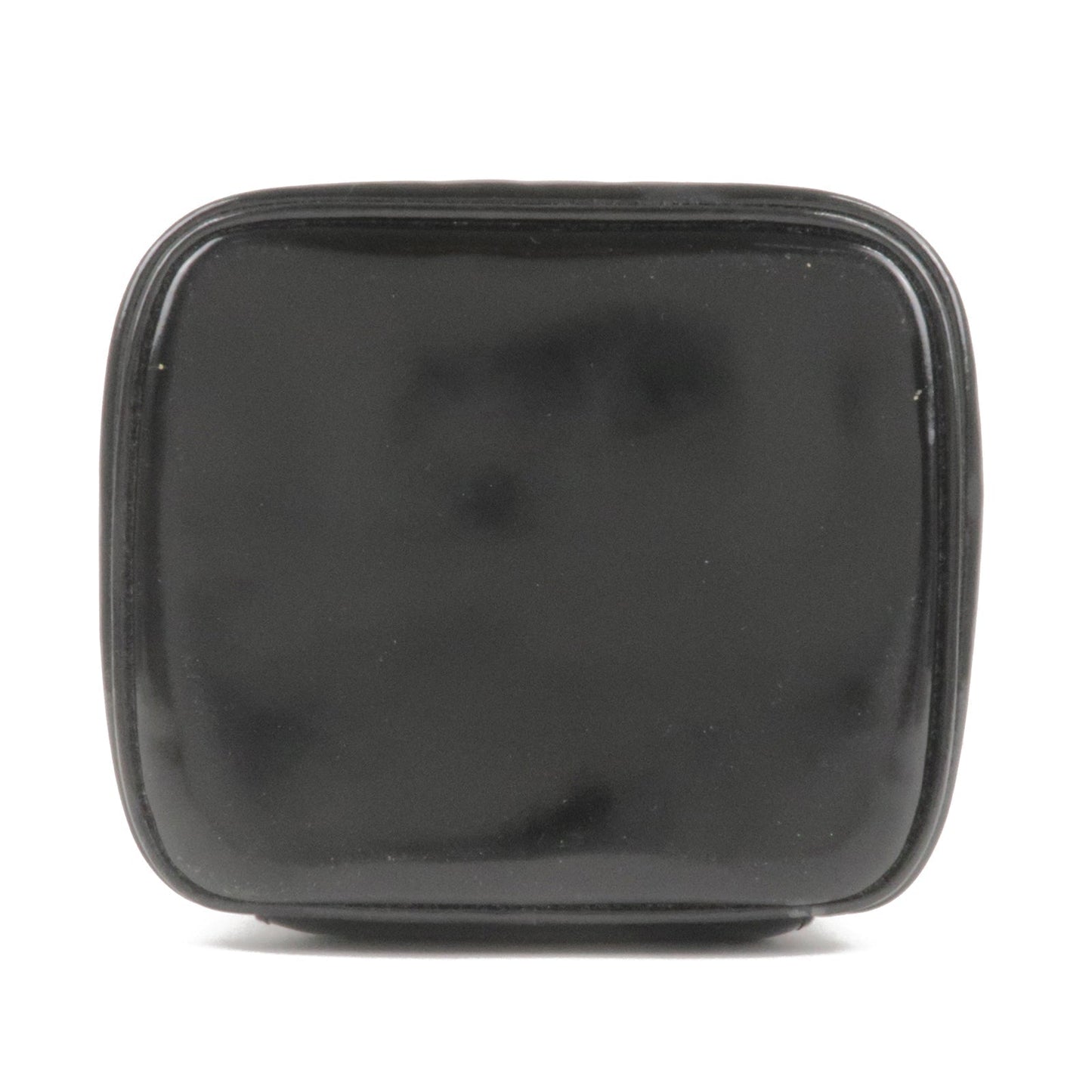 CHANEL Enamel Vanity Bag Hand Bag Cosmetic Bag Black A01998