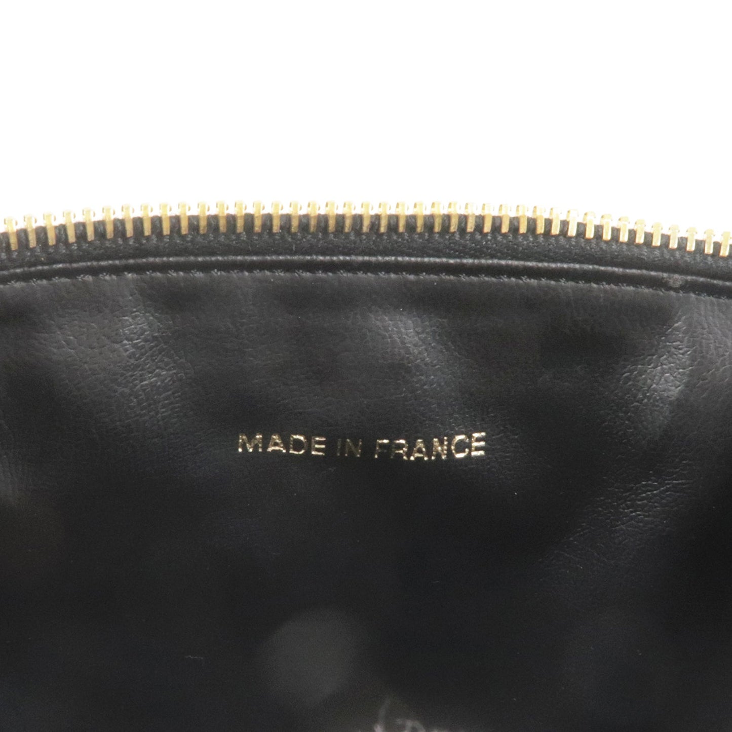 CHANEL Enamel Vanity Bag Hand Bag Cosmetic Bag Black A01998