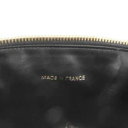 CHANEL Enamel Vanity Bag Hand Bag Cosmetic Bag Black A01998