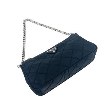 Prada Tessuto Nylon Quilted Chain Crossbody-OUTLET FINAL SALE