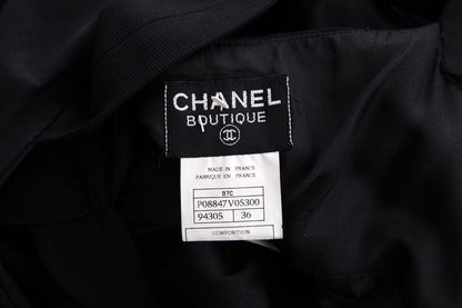 Chanel 1996 Black Sleeveless Dress SZ 36