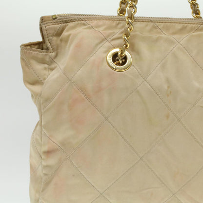 Prada Chain Shoulder Bag Nylon Beige  36975