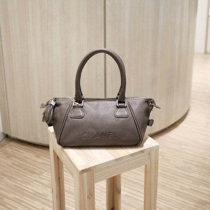 Chanel vintage brown papillon calfskin tassel handbag