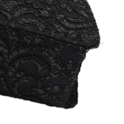 Chanel Black Satin Lace Double Sided Turn lock HandBag