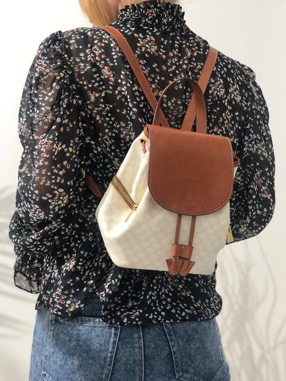 CELINE  Backpack White Vintage wih3fy