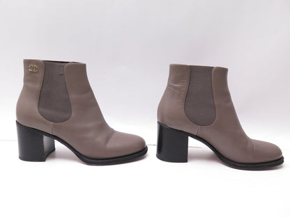 Chanel Leather Ankle Boots, 37