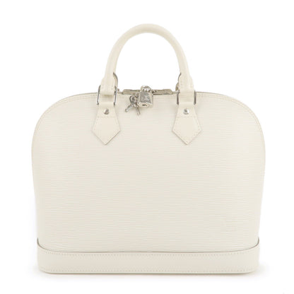Louis Vuitton Epi Alma Hand Bag GM White Ivoire M5280J