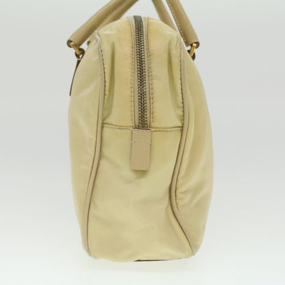 Prada Hand Bag Nylon Beige  37133