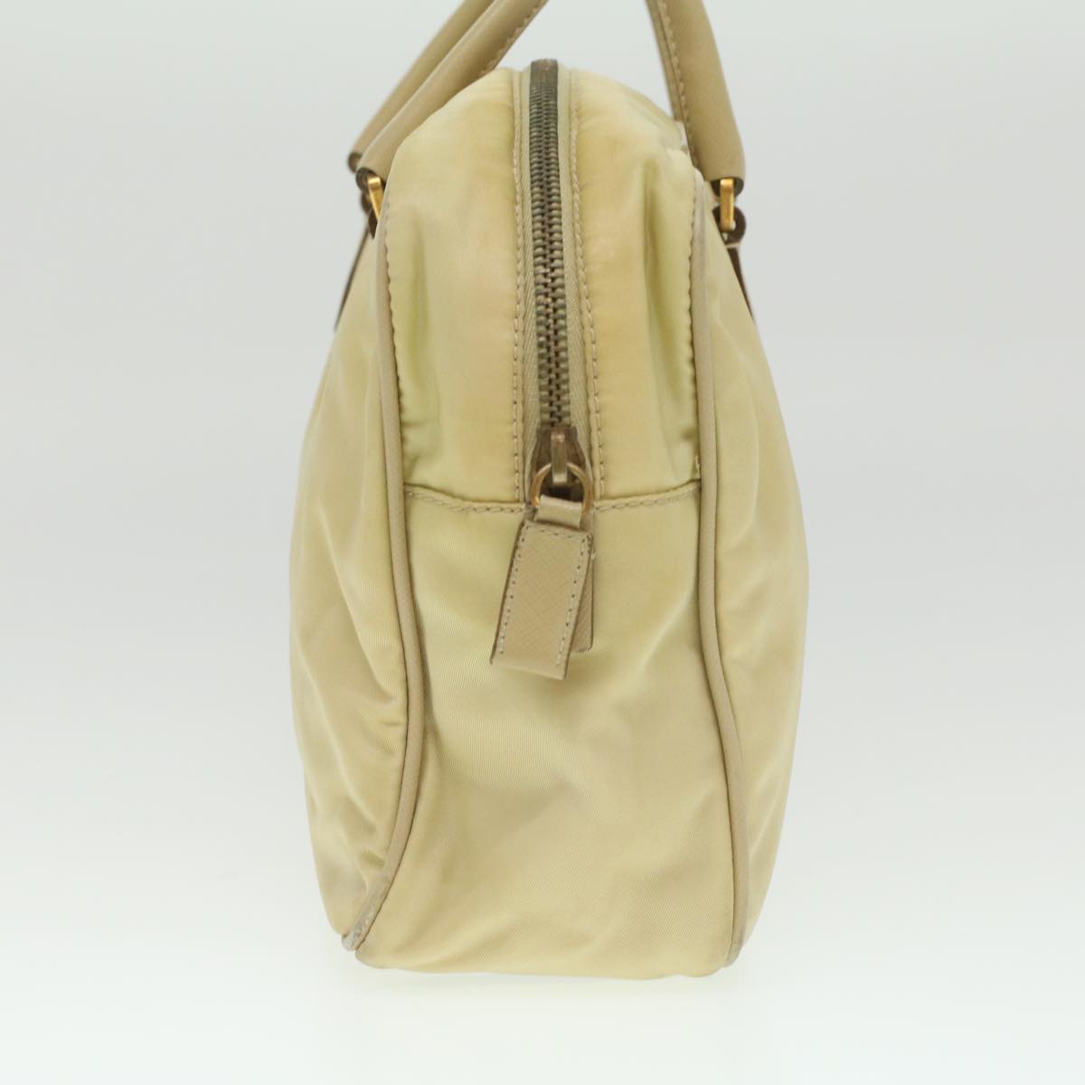 Prada Hand Bag Nylon Beige  37133