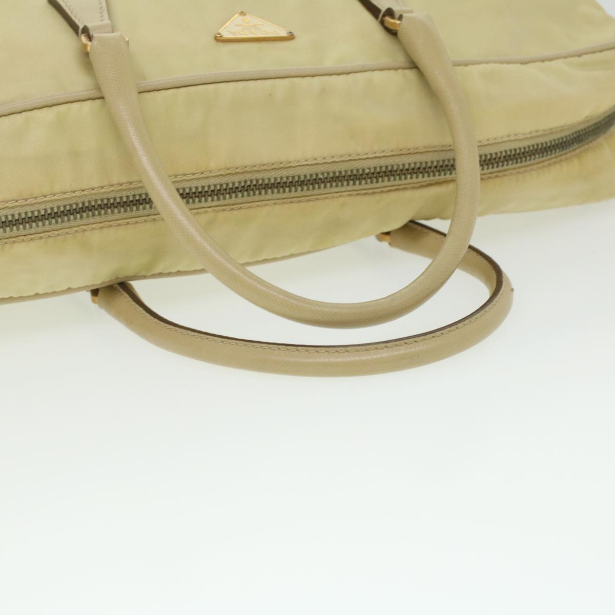 Prada Hand Bag Nylon Beige  37133