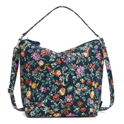 Oversized Hobo Shoulder Bag-Fresh-Cut Floral Green-Image 1-Vera Bradley