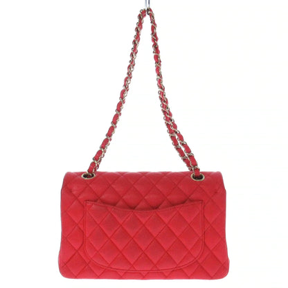 Chanel red caviar small timeless bag