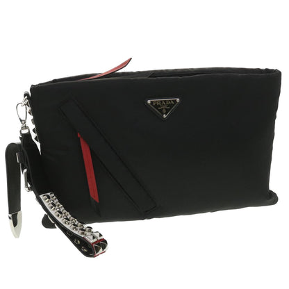 Prada Clutch Bag Nylon Black  37477