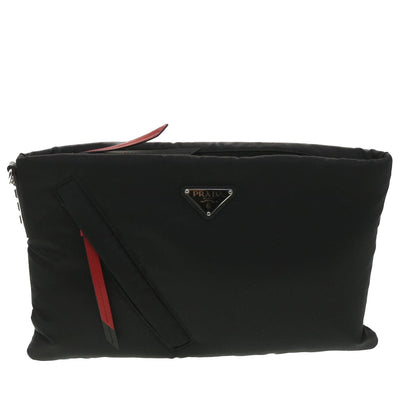 Prada Clutch Bag Nylon Black  37477