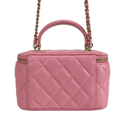 Chanel Pink Vanity Case Top Handle bag
