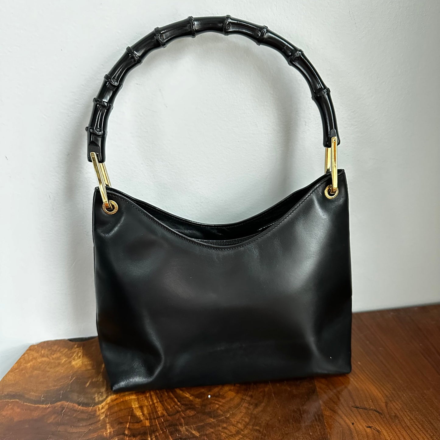 The Grackle - Orvis bags Gucci Bamboo Shoulder Bag in Black Leather