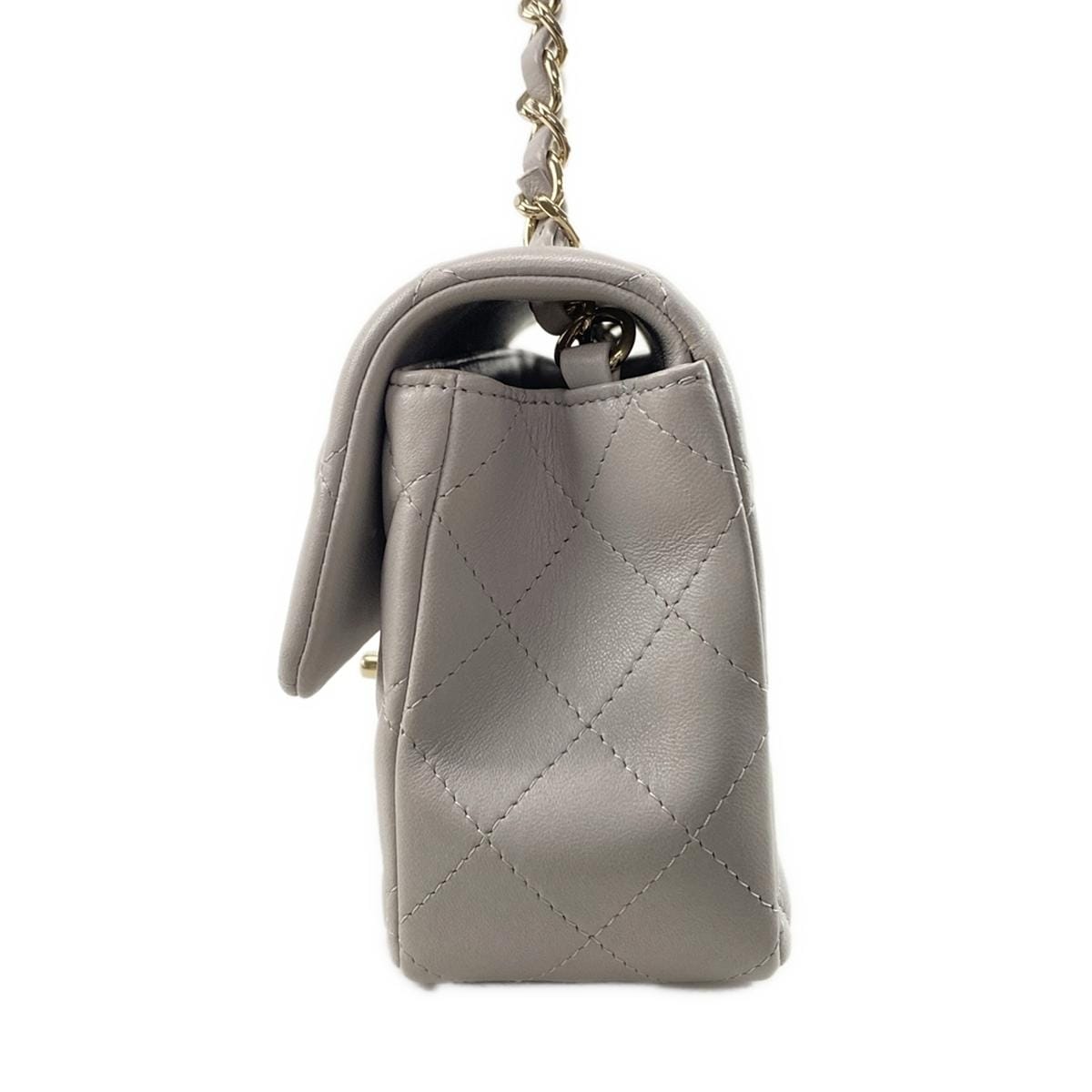 Chanel Mini Classic grey bag