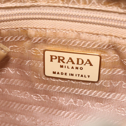 Prada Chain Shoulder Bag Nylon Beige  37714