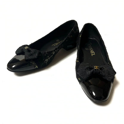 Chanel tweed ballerinas 35.5