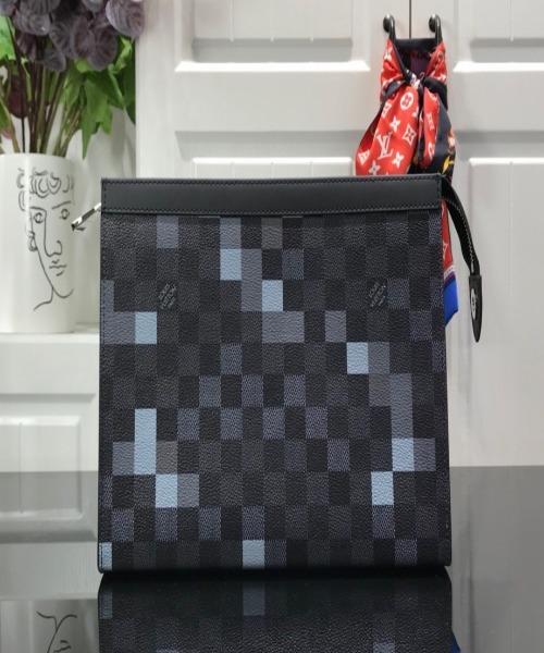 Louis Vuitton Pochette Voyage MM Pixel Monogram Gray