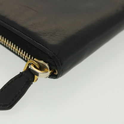 Prada Long Wallet Leather Black  37991