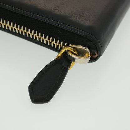 Prada Long Wallet Leather Black  37991