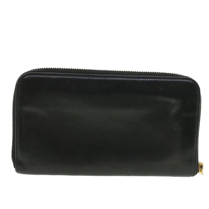 Prada Long Wallet Leather Black  37991