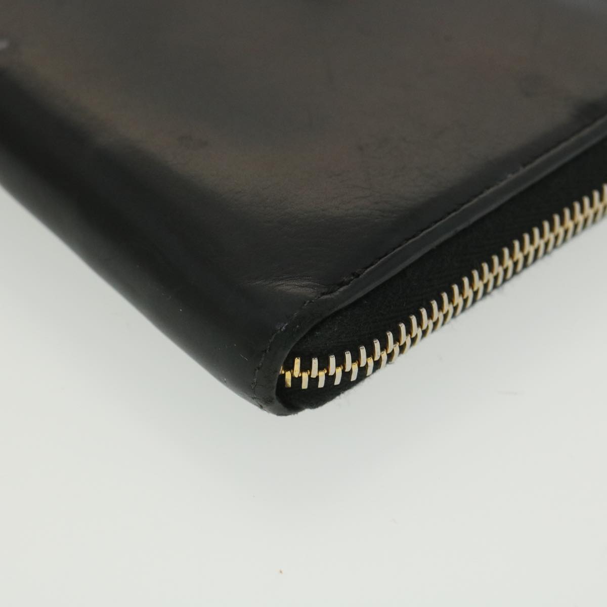 Prada Long Wallet Leather Black  37991