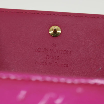 LOUIS VUITTON Vernis Portomone Bie Cult Credit Wallet Pink M91248 LV Auth 37992