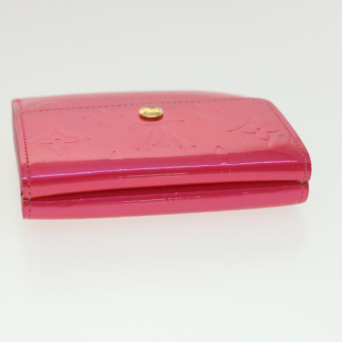 LOUIS VUITTON Vernis Portomone Bie Cult Credit Wallet Pink M91248 LV Auth 37992