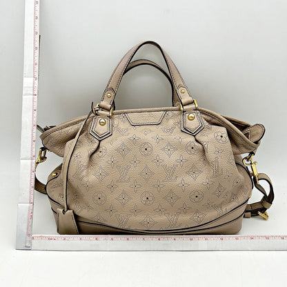 Louis Vuitton Mahina Stella Pm Taupe 2way Bag LA319